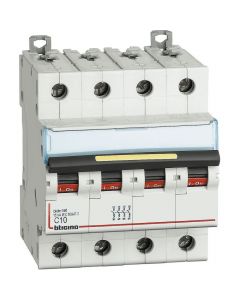 Interruttore Magnetotermico Modulare BTDIN160 4P Curva C In 10A Bticino FT84C10