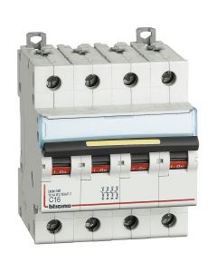 Interruttore Magnetotermico Modulare 16 KA 4P Curva C 16A 4mod.BTicino FT84C16