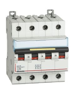 Interruttore Magnetotermico Modulare BTDIN160 4P Curva C In 20A Bticino FT84C20