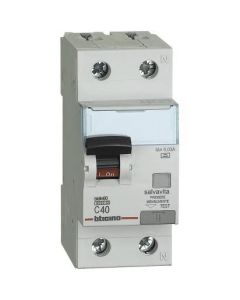Interruttore Magnetotermico Differenziale BTDIN60 1P+N A 40A 0.03A Bticino GN8813A40