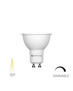 Lampadina GU10 Narrow LED Dimmerabile 7W 2700K 400lm 15° Beneito Faure 4672