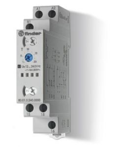 Temporizzatore Modulare 12 240V 1 Contatto 16A AC (50/60 Hz)/DC Multifunz. Finder 800102400000