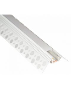 Profilo Alluminio "Taglio di Luce" per Montaggio su Spigoli Lung.2mt Lampo PRKITVELB