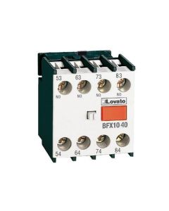 Blocco di Contatti Ausiliari 4 Contatti 3 N/A 1 N/C BG Guida DIN Aggancio Centrale Lovato BFX1031
