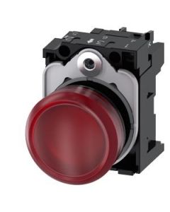 Indicatore Luminoso 22mm Rotondo Rosso Lente Liscio Con Supporto Led Integrato Ac 230 V Siemens 3SU11066AA201AA0