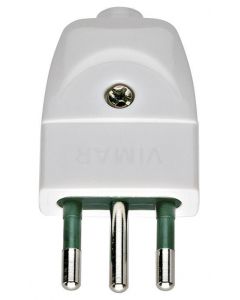 Spina 2P+T 10A S11 Assiale Bianco VIMAR 00201.B