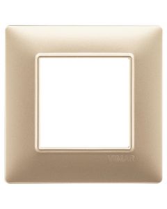 Placca 2M Champagne Opaco Serie Plana 14642.22