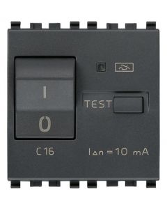 Interruttore Automatico Magnetotermico Differenziale 1P+N C16 10mA Eikon Vimar 20411.16