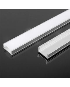 Profilo in Alluminio Silver per Strip Led Copertura Satinata 2000x17.6x6.9mm V-TAC 10321