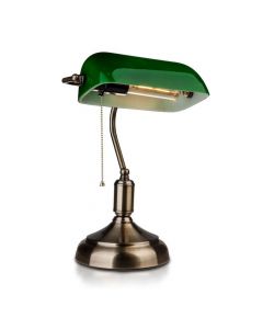 Lampada LED da Tavolo Vintage in Metallo con Portalampada E27 Diffusore Inclinabile di 90° in Vetro Colore Verde V-TAC 3912